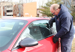 Motorist assistance unlocking a car